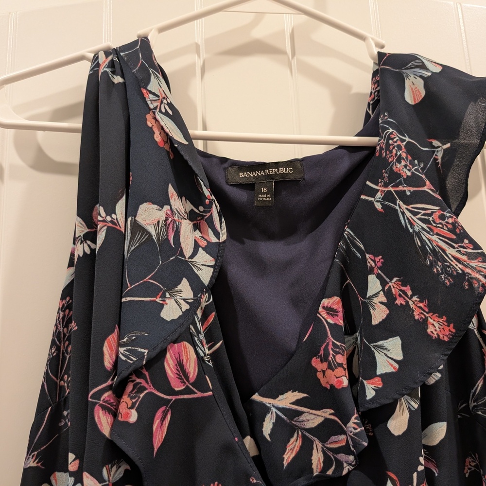 Banana Republic Navy Floral Maxi Dress - Picture 5 of 9